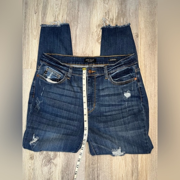 Judy Blue Skinny Fit‎ Jeans Women's  High Rise Distressed Ankle Denim 15/32 - Picture 8 of 12